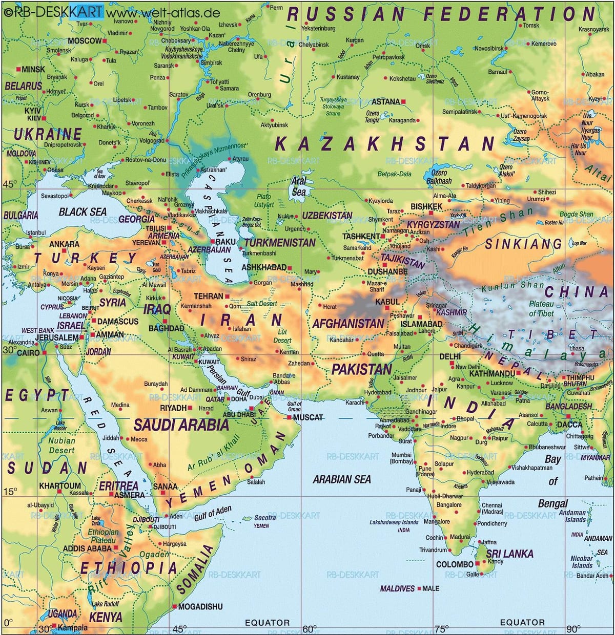 mapa de Bahrein mapa do mundo atlas