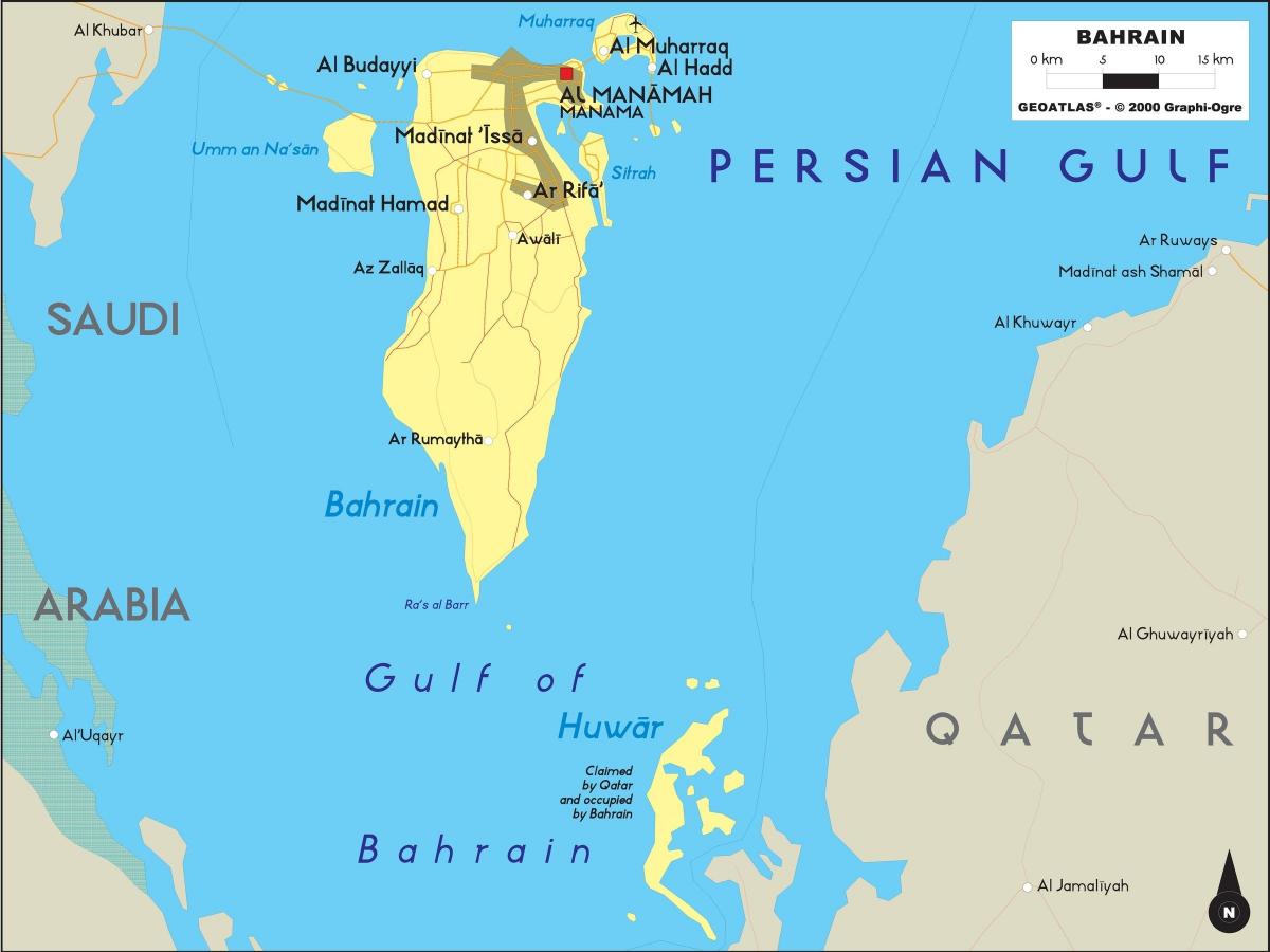 mapa de Bahrein fóra de liña