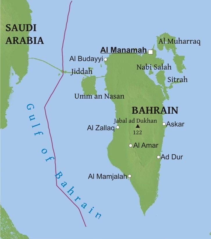 mapa de Bahrein ponte