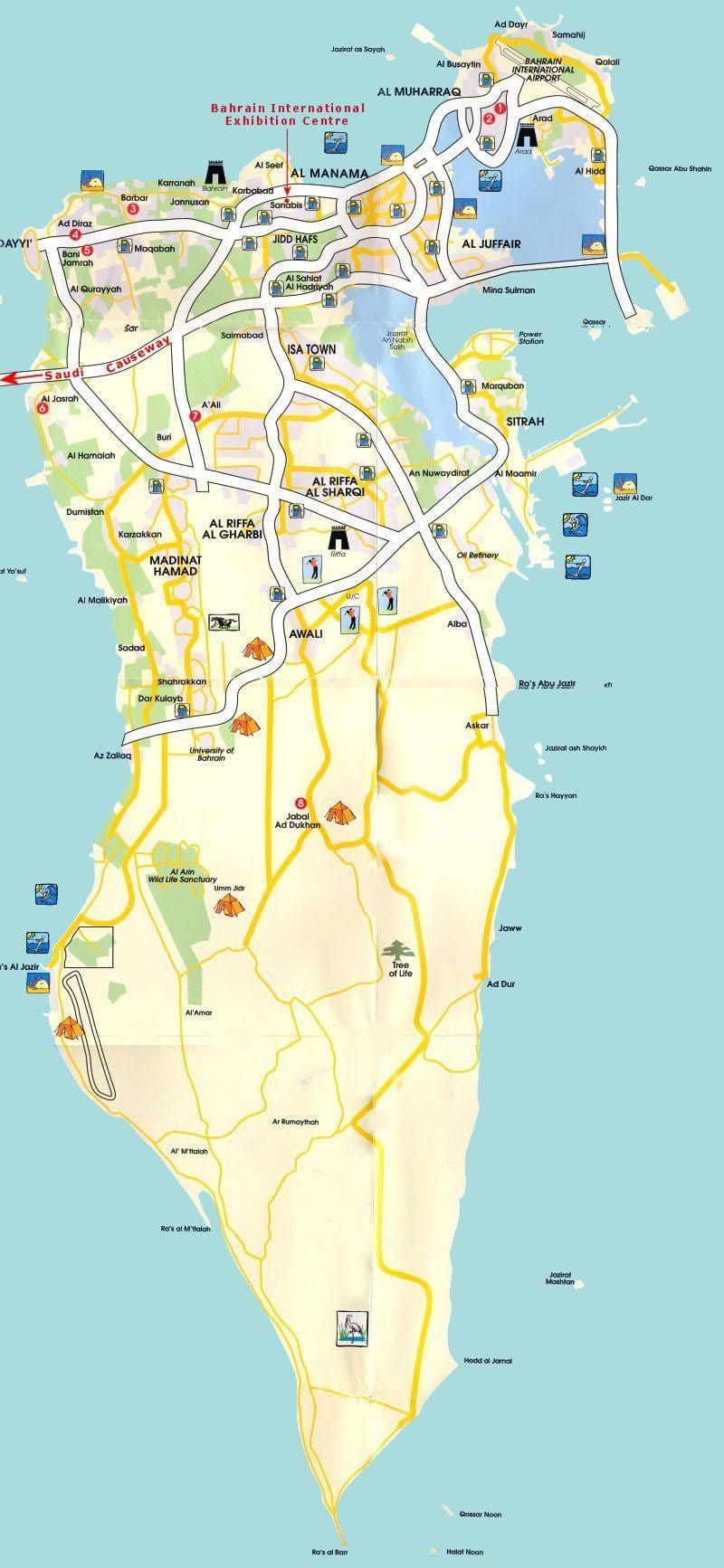 mapa de Bahrein souk