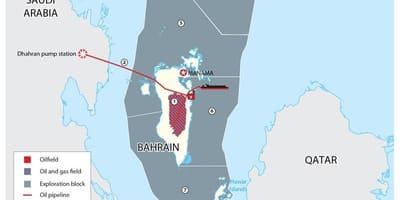 Mapa de Bahrein bloques