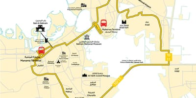 Mapa de Bahrein escola de condución estrada