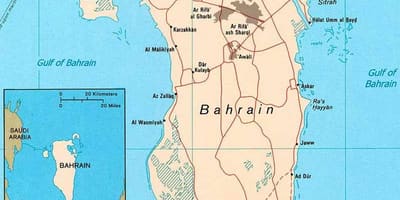 Mapa de Bahrein estrada mapa localizador