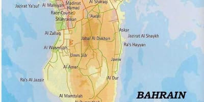 Bahrain mapa cos lugares