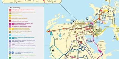 Bahrain ruta de autobús mapa