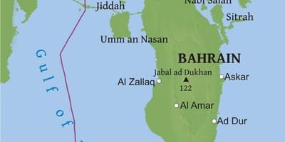 Mapa de Bahrein ponte