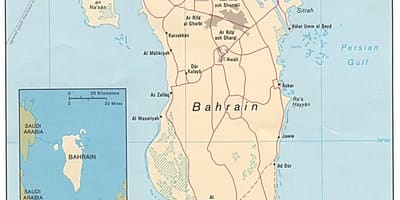 Mapa de exposición estrada Bahrein
