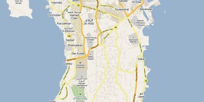 Mapa de rúa mapa de Bahrein